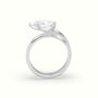 Pear Diamond Solitaire Snake Wrap Engagement Ring — White Gold