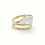 Pear Diamond Solitaire Snake Wrap Engagement Ring — Yellow Gold