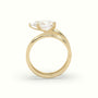 Pear Diamond Solitaire Snake Wrap Engagement Ring — Yellow Gold