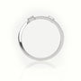 Emerald Cut Diamond Open Channel Setting Ring — White Gold