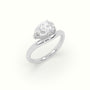 Pear Diamond Solitaire Engagement Ring — White Gold