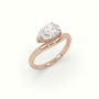 Pear Diamond Solitaire Engagement Ring — Rose Gold