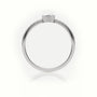 Pear Cut Diamond Channel Setting Engagement Ring — White Gold