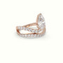 Pear Diamond Solitaire Pavé Engagement Ring — Rose Gold