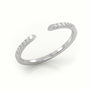 Round Cut Diamond Open Pave Setting Designer Ring — White Gold