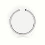 Round Cut Diamond Open Pave Setting Designer Ring — White Gold