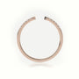 Round Cut Diamond Open Pave Setting Designer Ring — Rose Gold