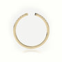 Round Cut Diamond Open Pave Setting Designer Ring — Yellow Gold