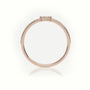 Round Cut Diamond 4 Prongs Pave Setting Designer Ring — Rose Gold