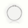 Round Cut Diamond Pear Style Pave Setting Designer Ring — White Gold