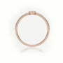 Round Cut Diamond Pear Style Pave Setting Designer Ring — Rose Gold