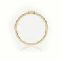 Round Cut Diamond Pear Style Pave Setting Designer Ring — Yellow Gold