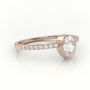 Pear Cut Diamond Channel Setting Engagement Ring — Rose Gold