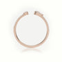Round Cut & Pear Cut Diamonds Open Pave Setting Ring — Rose Gold