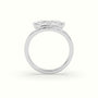 Marquise Diamond Solitaire Bypass Engagement Ring — White Gold