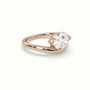 Oval Diamond Solitaire Bypass Engagement Ring — Rose Gold