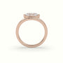 Oval Diamond Solitaire Bypass Engagement Ring — Rose Gold