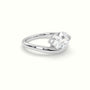 Oval Diamond Solitaire Bypass Engagement Ring — White Gold