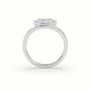 Oval Diamond Solitaire Bypass Engagement Ring — White Gold