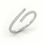 Round Cut Diamond Pave Setting Wrap Designer Ring — White Gold