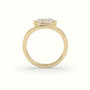 Oval Diamond Solitaire Bypass Engagement Ring — Yellow Gold