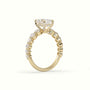 Radiant Diamond Side Stone Engagement Ring — Yellow Gold