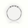 Round Cut Diamond Bezel Setting Designer Ring — White Gold