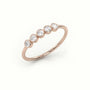 Round Cut Diamond Bezel Setting Designer Ring — Rose Gold