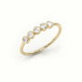 Round Cut Diamond Bezel Setting Designer Ring — Yellow Gold