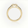 Pear Cut Diamond Halo Pave Setting Engagement Ring — Yellow Gold