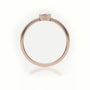 Pear Cut Diamond Channel Setting Engagement Ring — Rose Gold