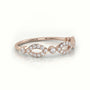 Round Cut Diamond Infinity Bezel Set Designer Ring — Rose Gold