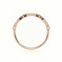 Round Cut Diamond Infinity Bezel Set Designer Ring — Rose Gold