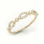 Round Cut Diamond Infinity Bezel Set Designer Ring — Yellow Gold