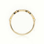 Round Cut Diamond Infinity Bezel Set Designer Ring — Yellow Gold