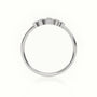 Round Cut Diamond Bezel Setting Open Designer Ring — White Gold