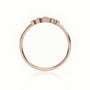 Round Cut Diamond Bezel Setting Open Designer Ring — Rose Gold