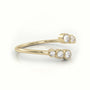Round Cut Diamond Bezel Setting Open Designer Ring — Yellow Gold
