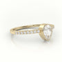 Pear Cut Diamond Channel Setting Engagement Ring — Yellow Gold