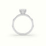 Marquise Diamond Side Stone Engagement Ring — White Gold