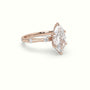 Marquise Diamond Side Stone Engagement Ring — Rose Gold