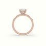 Marquise Diamond Side Stone Engagement Ring — Rose Gold