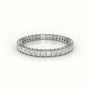 Princess Cut Diamond Bar Setting Eternity Wedding Band — White Gold