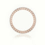 Princess Cut Diamond Bar Setting Eternity Wedding Band — Rose Gold