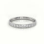 Princess Cut Diamond Channel Setting Eternity Wedding Band — White Gold