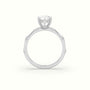 Pear Diamond Side Stone Engagement Ring — White Gold