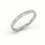 Princess Cut Diamond Channel Setting Eternity Wedding Band — White Gold