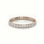 Princess Cut Diamond Channel Setting Eternity Wedding Band — Rose Gold