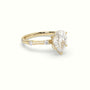 Pear Diamond Side Stone Engagement Ring — Yellow Gold