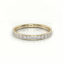Princess Cut Diamond Channel Setting Eternity Wedding Band — Yellow Gold